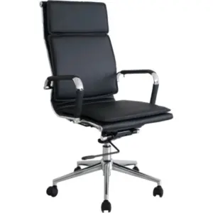 Silla Hamburgo Presidente cuerina negra