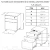 Cajonera con 3 cajones Wong blanca 6 Archivador WONG Medidas