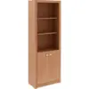 Librero en madera Harrison 2 repisas y archivador almendra 3 Librero en madera Harrison rustico almendra