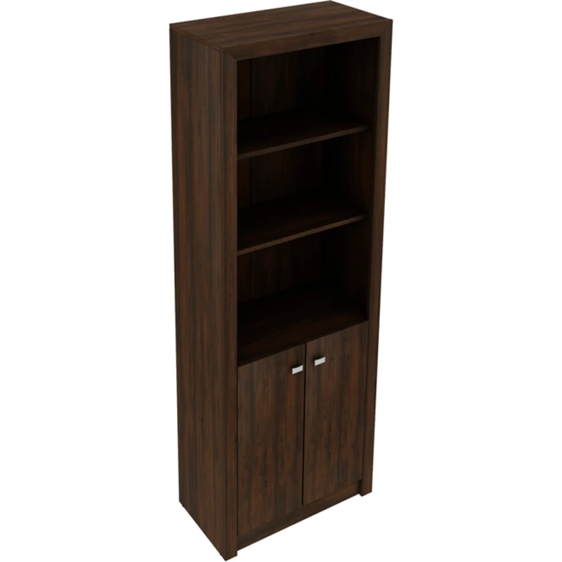 Librero en madera Harrison 2 repisas y archivador rústico 1 Librero en madera Harrison rustico