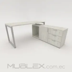 Escritorio Gerencial Alba en L esquinero con librero