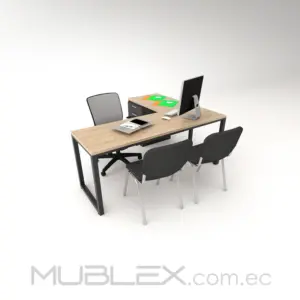 Escritorio en L esquinero 150x150 cm. Quattro con cajonera