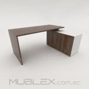 Escritorio Gerencial Gaia en L esquinero con librero