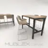 Mesa alta tipo bar Boon 120 cm