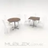 Mesa cuadrada en madera Olive