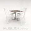 Mesa cuadrada en madera Olive