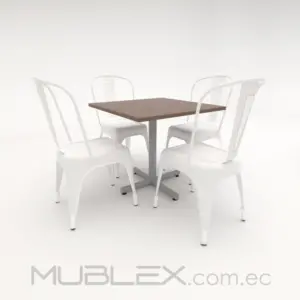 Mesa cuadrada en madera Olive