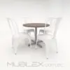 Mesa redonda en madera Olive