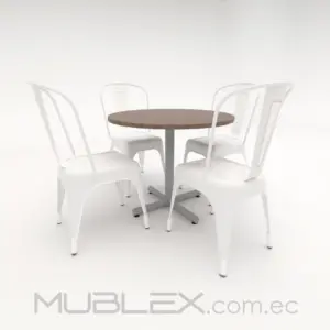 Mesa redonda en madera Olive