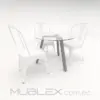 Mesa redonda en vidrio Quarzo