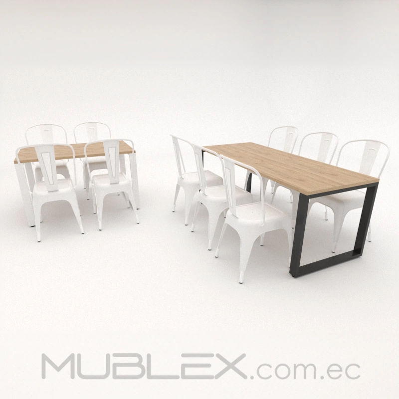 Mesa Wood de 180 cm base negra 3 Mesa Wood de 180 cm base negra - Imagen 3