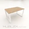 Mesa Wood de 120 cm base blanca 4 Mesa Wood de 120 cm base blanca