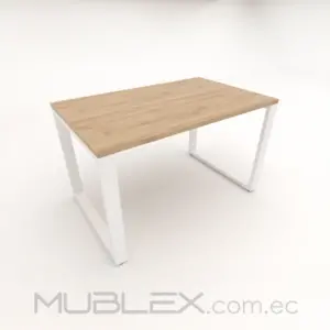 Mesa Wood de 120 cm base blanca