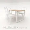 Mesa Wood de 120 cm base blanca 5 Mesa Wood de 120 cm base blanca