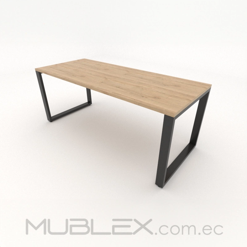 Mesa Wood de 180 cm base negra 1 Mesa Wood de 180 cm base negra