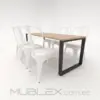 Mesa Wood de 180 cm base negra 5 Mesa Wood de 180 cm base negra