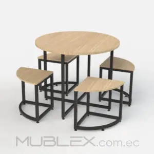 Mesa para cafetería Giro base negra