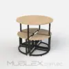 Mesa para cafetería Giro base negra