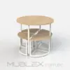 Mesa para cafetería Giro base blanca