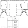 Silla Eames para niños azul 12 Medidas Silla Eames kid