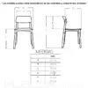 Silla diseño Fresia 4 Medidas Silla FRESIA