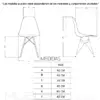 Silla Eames blanca 4 Medidas. Silla Eames sin Brazos