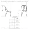 Silla diseño Terek roja 4 Medidas. Silla TEREK