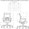 Silla Trípoli reclinable gris blanca 12 Medidas.Silla Atlantis