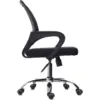 Silla Trípoli reclinable negra base cromo 8 Silla Atlantis basculante base cromada 2