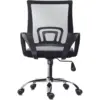 Silla Trípoli reclinable negra base cromo 11 Silla Atlantis basculante base cromada 5