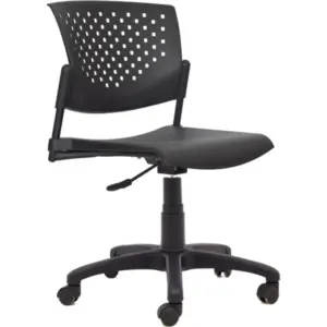 Silla Plastic giratoria negra