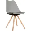 Silla diseño Ema II gris tapizada 7 Silla Ema II gris