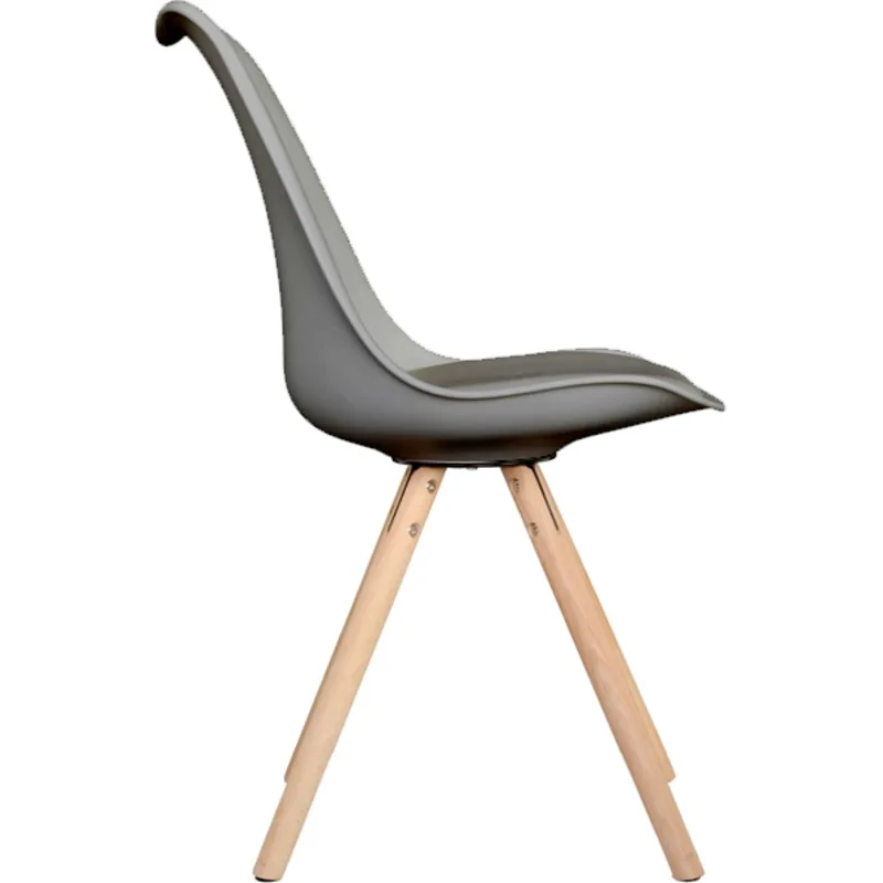 Silla diseño Ema II gris tapizada 2 Silla Ema II gris 2
