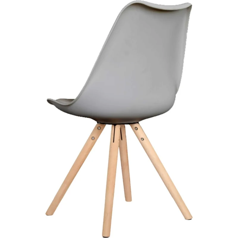 Silla diseño Ema II gris tapizada 4 Silla Ema II gris 4