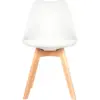 Silla diseño Ema blanca tapizada 7 Silla Ema tapizada blanca 2