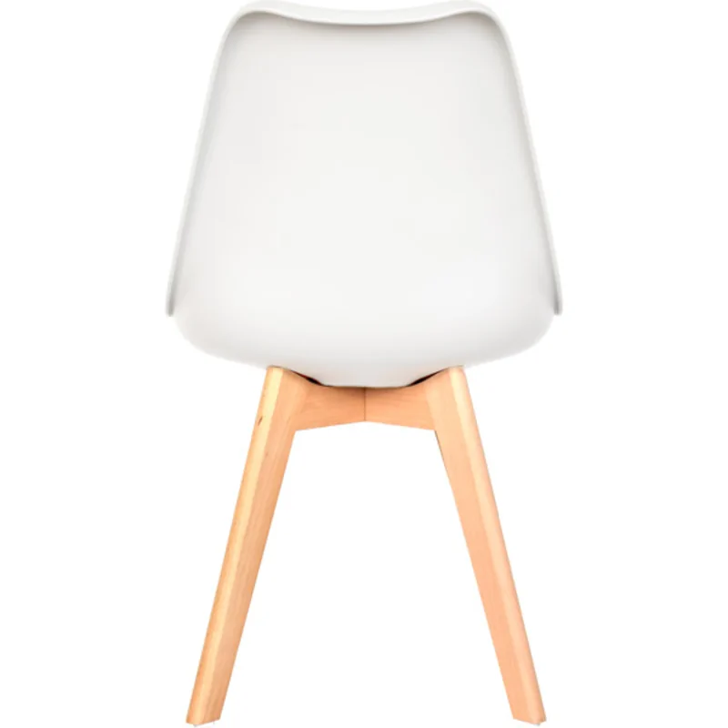 Silla diseño Ema blanca tapizada 4 Silla Ema tapizada blanca 4
