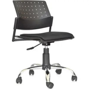 Silla Move giratoria cromada cuerina