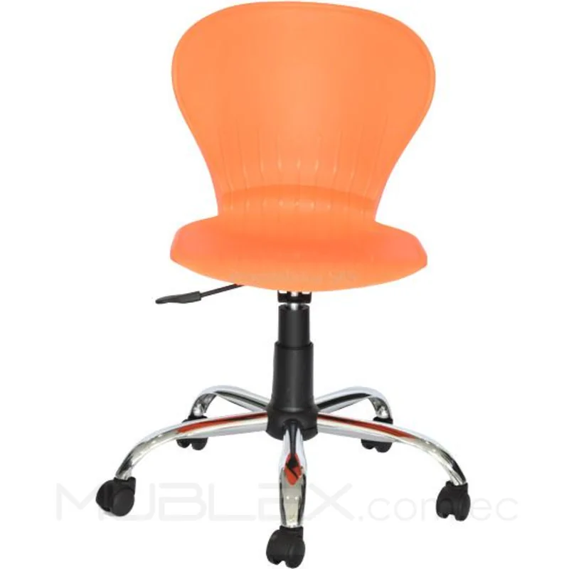 Silla Atlanta Inter giratoria cromada naranja 22 Silla Orion giratoria cromada naranja 2