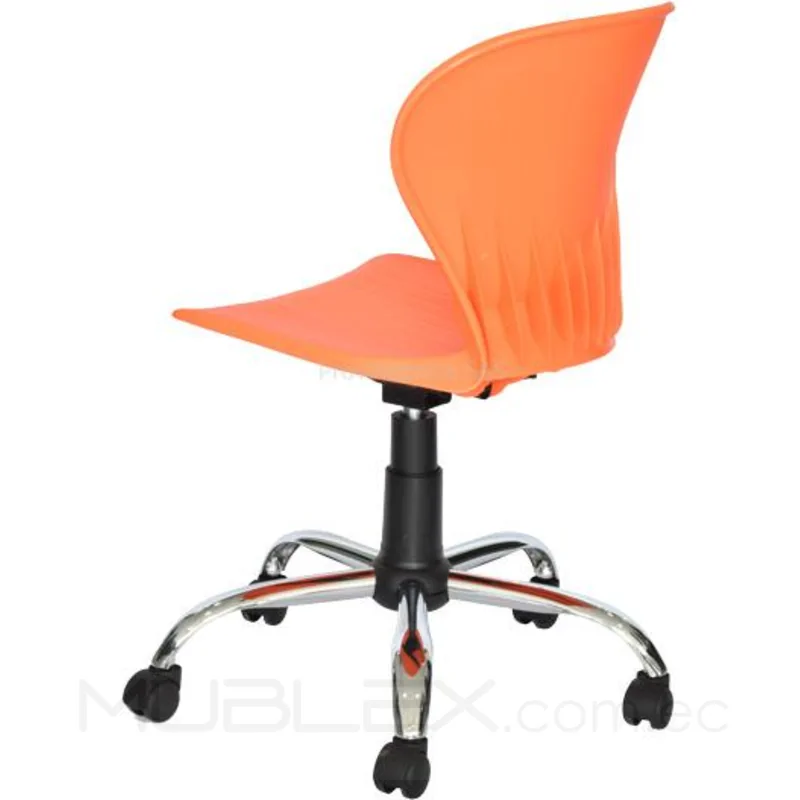 Silla Atlanta Inter giratoria cromada naranja 23 Silla Orion giratoria cromada naranja 3
