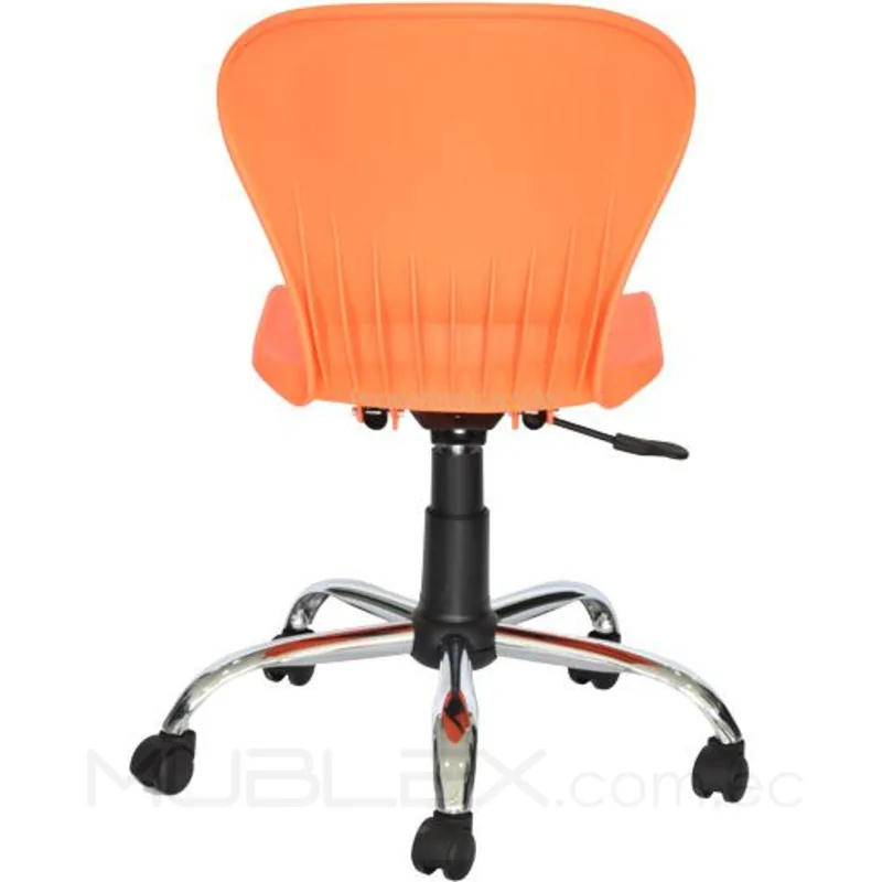 Silla Atlanta Inter giratoria cromada naranja 24 Silla Orion giratoria cromada naranja 4