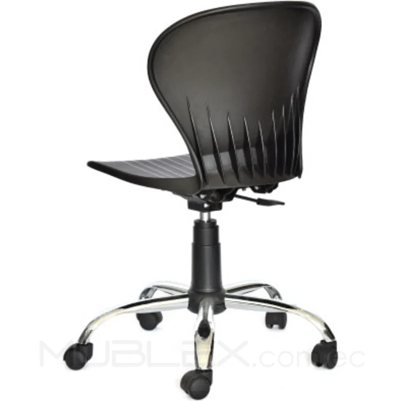 Silla Atlanta Inter giratoria cromada negra 19 Silla Orion giratoria cromada negra 2