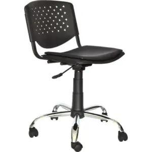 Silla Prisma giratoria tapizada cromada