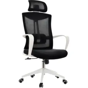 Silla ergonomica Bene blanca con negro