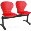 Silla Tándem Atlanta Inter 2 puestos rojo 3 Silla Tándem Atlanta Inter 2 puestos rojo