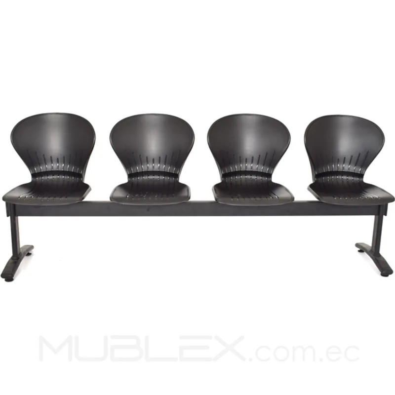 Silla de espera Atlanta Inter 4 puestos negro 38 Silla de espera Atlanta Inter 4 puestos negro - Imagen 2