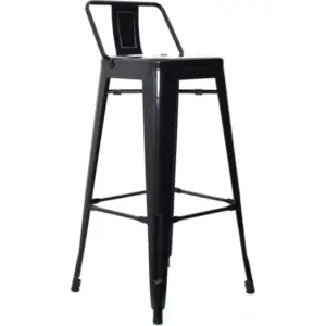 Taburete Cloe espaldar negro