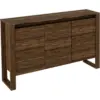 Archivador en madera para oficina Oxford nogal 4 Archivador gabinete Oxford nogal