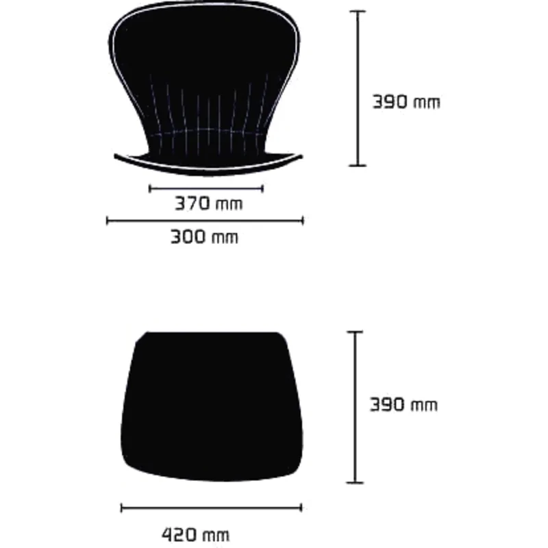 Espaldar y asiento silla Atlanta Inter negro 2 Asiento y espaldar silla Orion 2