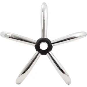 Base o araña cromada para silla giratoria 5 puntas 2