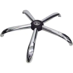 Base o araña cromada para silla giratoria 5 puntas